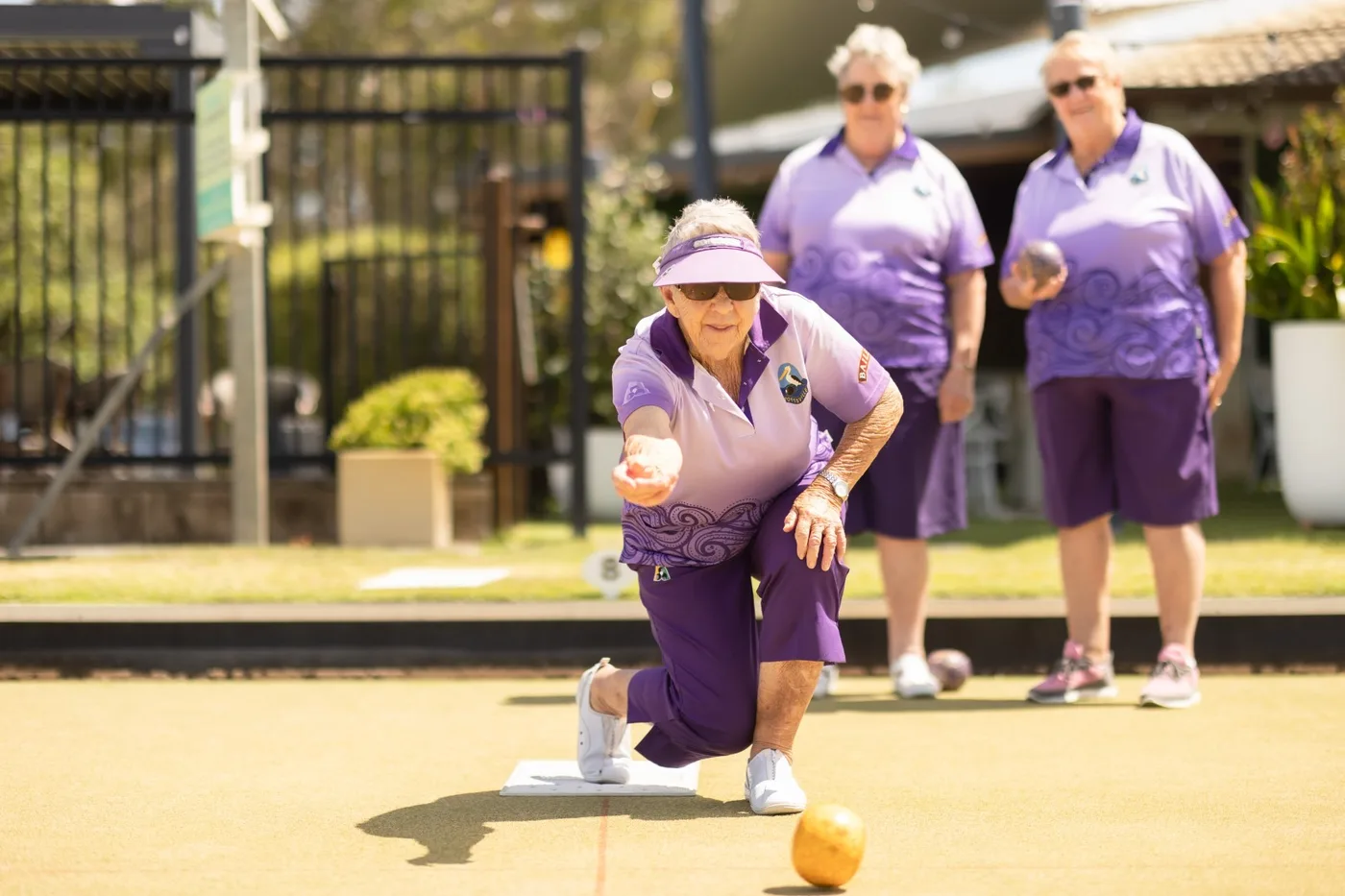 Bowlers in action on finals day at Pottsville